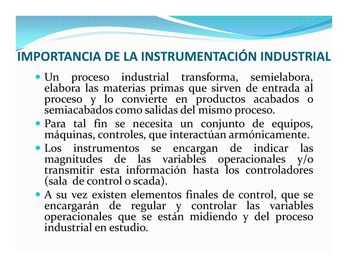 4 Importancia Instrumentacion Industrial - IMPORTANCIA DE LA ...