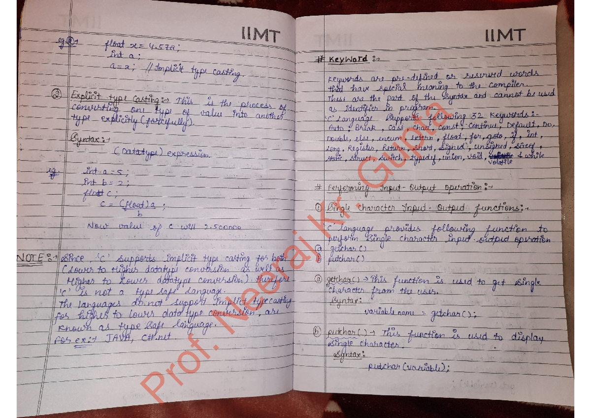PPS Notes watermarked 12 - eg 5 IIMT IIMT float int a type casting 2 ...