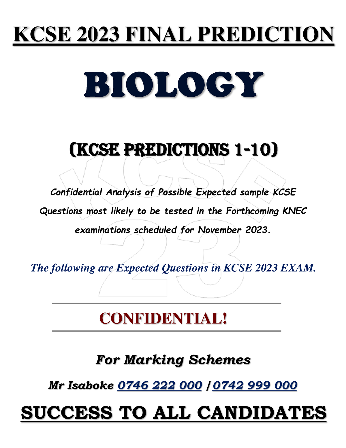 prediction essay biology 2023