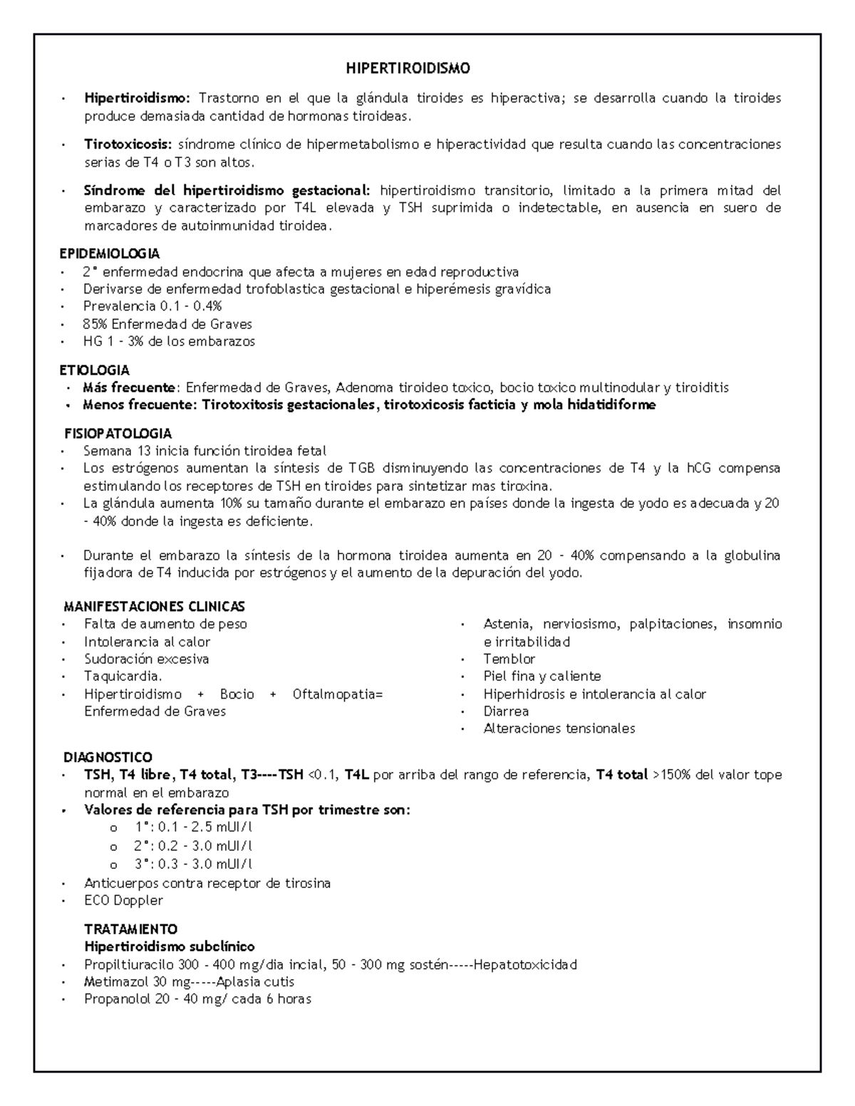 tsh baja embarazo gemelar