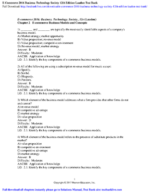 E-Business Test Bank - Turban - Chapters 1-9 - Electronic Commerce 2012 ...