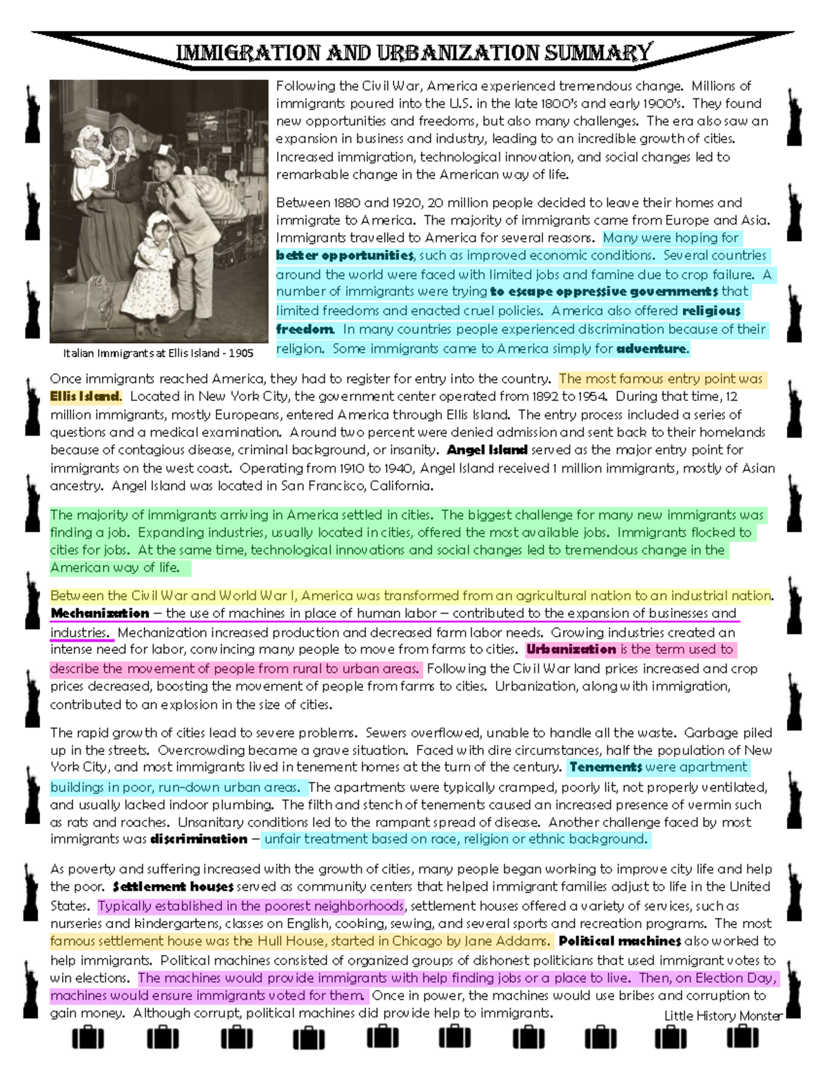 Kami Export - Immigrationand Urbanization Reading Passagewith Response  Worksheet-1 (1) - Studocu