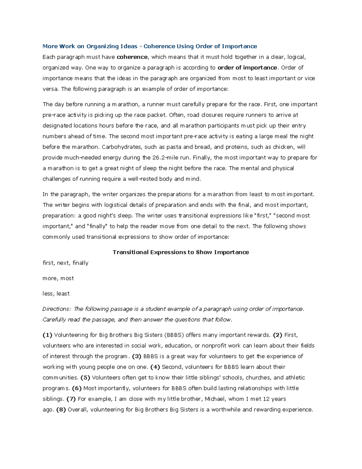 more-work-on-organizing-ideas-one-way-to-organize-a-paragraph-is