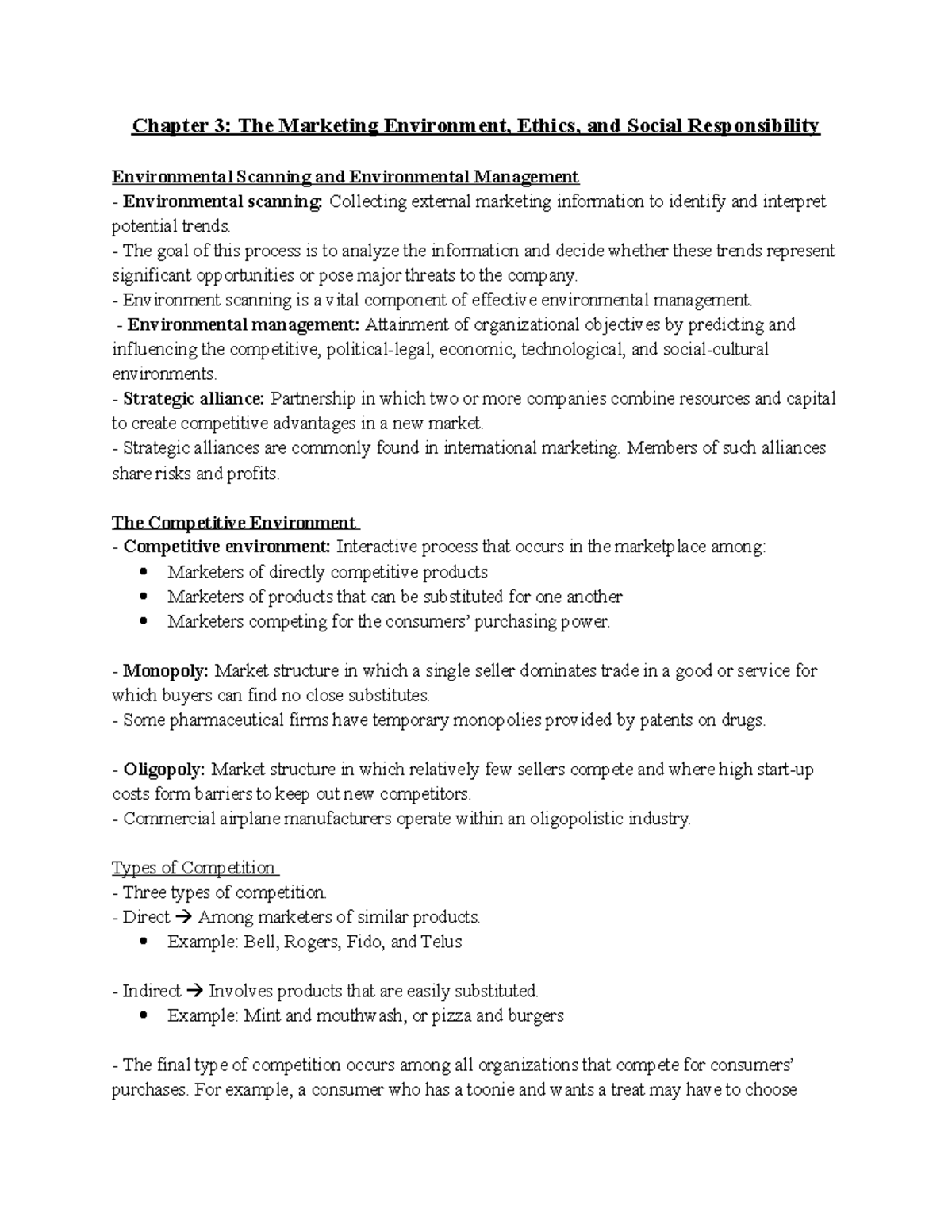 Adms 2200 chapter 3 - Summary Contemporary Marketing - Chapter 3: The ...