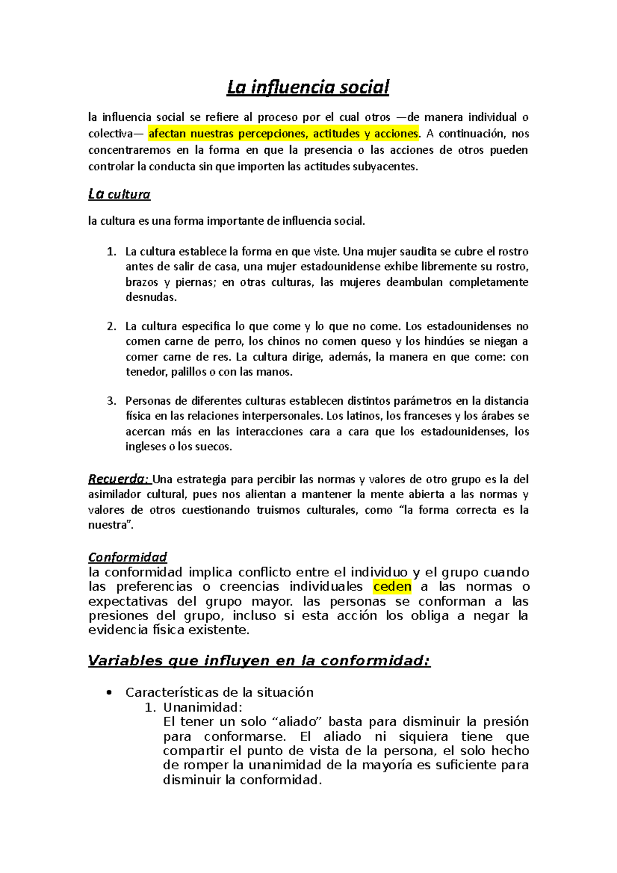 La Influencia Social - A Continuación, Nos Concentraremos En La Forma ...