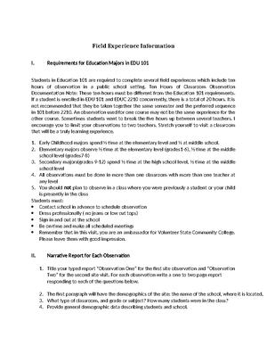 Observation Checklist Two 2 - Your Name ...