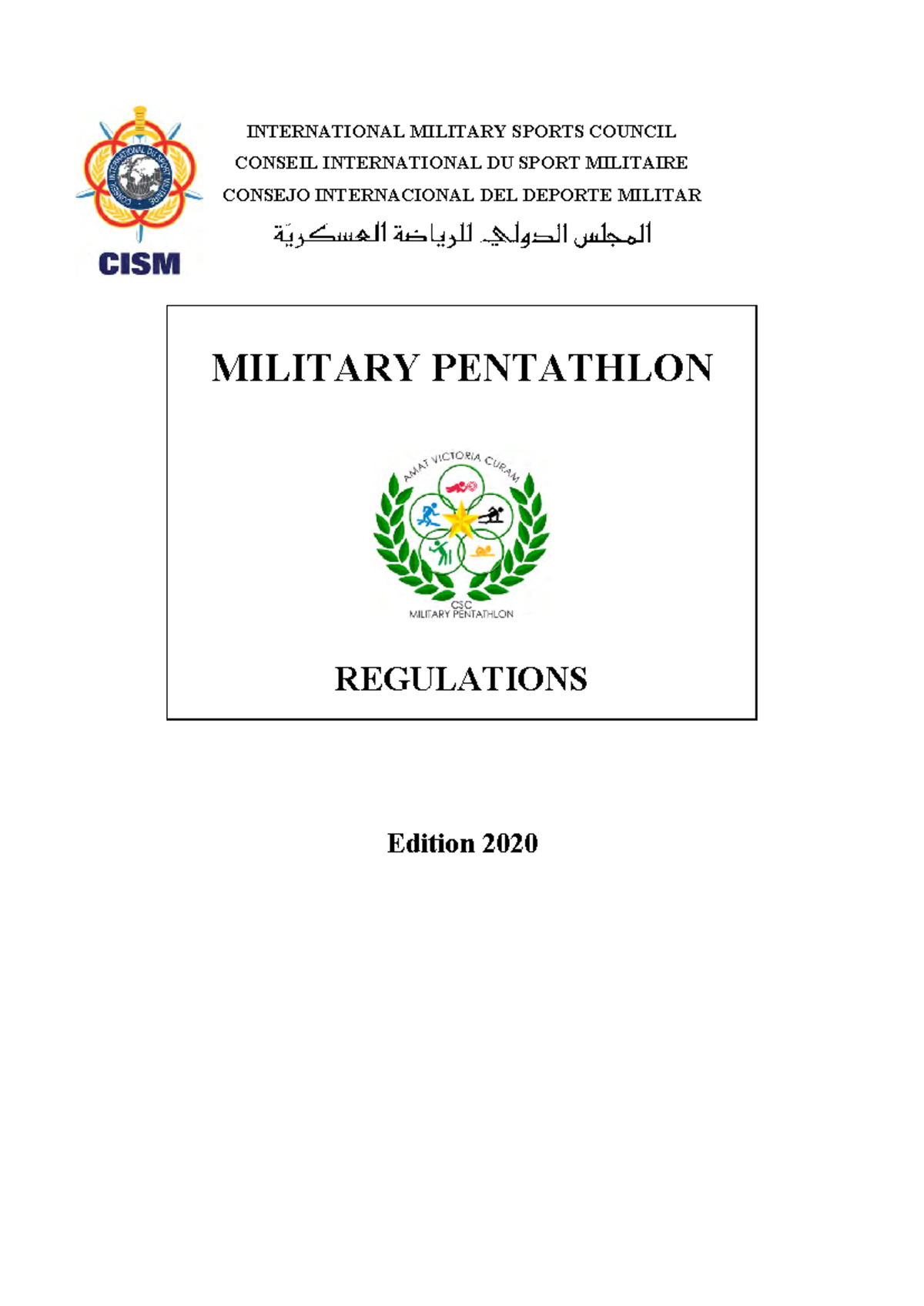 Milpent regulation edition 2020 - INTERNATIONAL MILITARY SPORTS COUNCIL ...