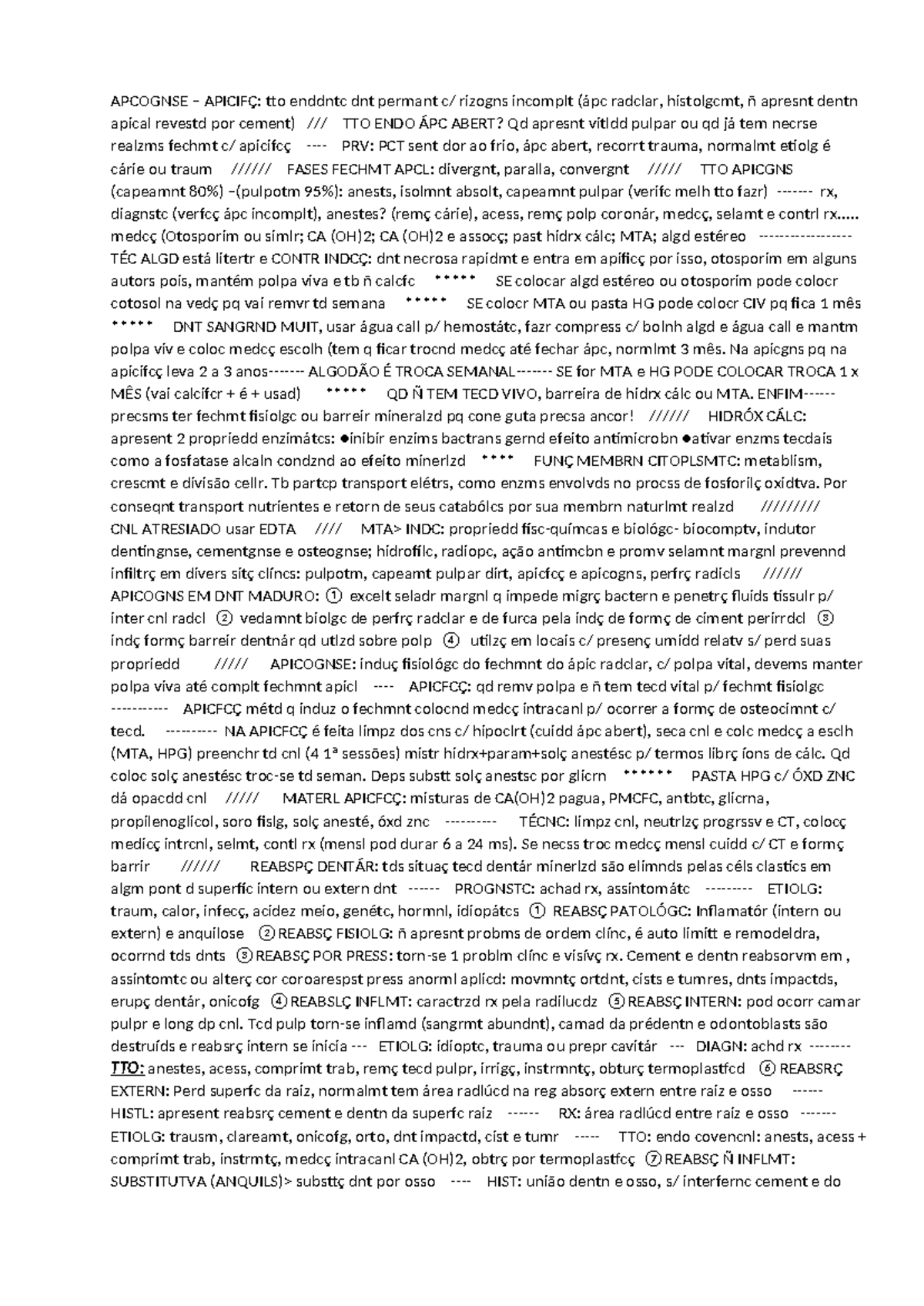 Avançada I - questões de prova 1 - APCOGNSE – APICIFÇ: tto enddntc dnt ...