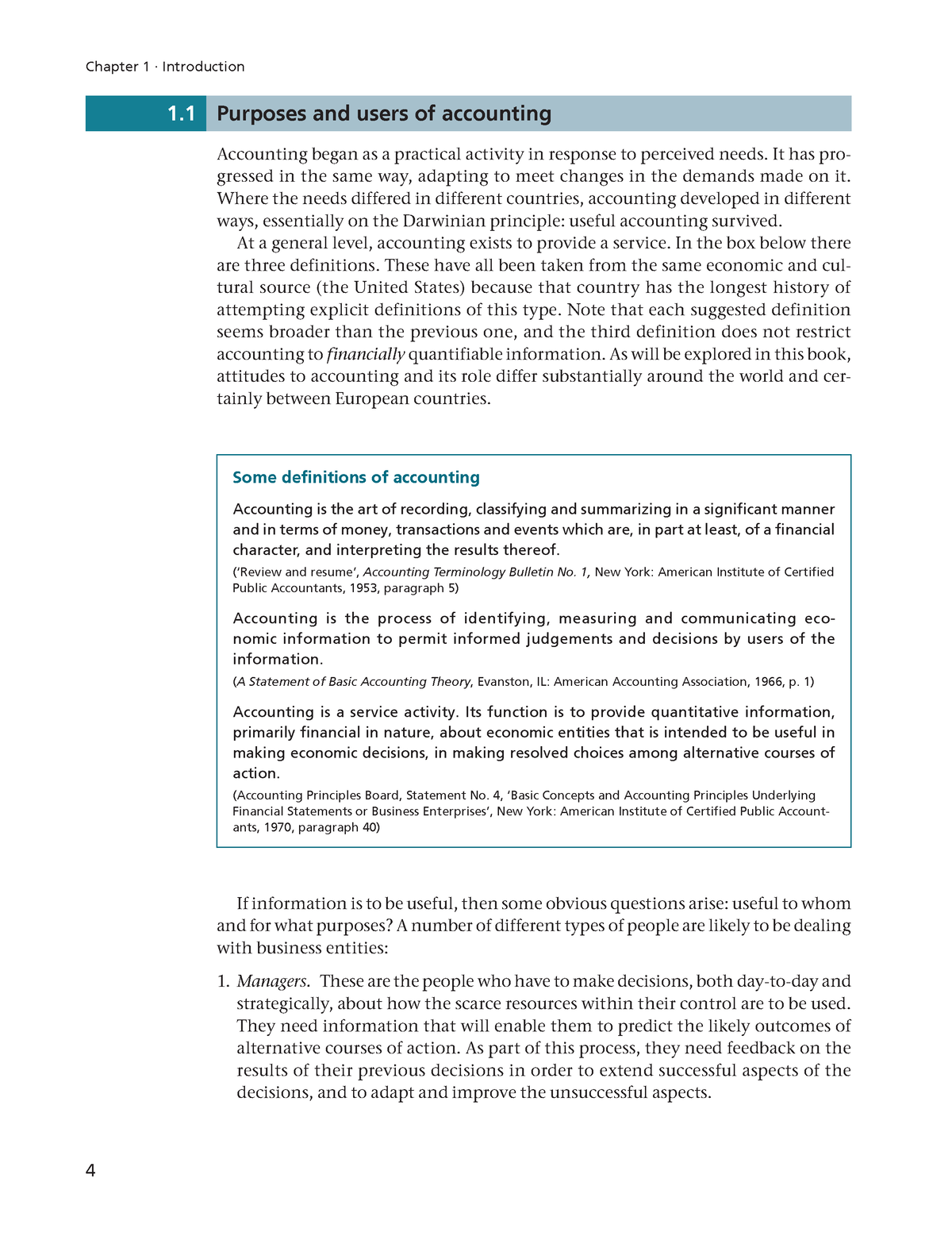 Financial Accounting - Chapter 1 · Introduction 1 Purposes And Users Of ...