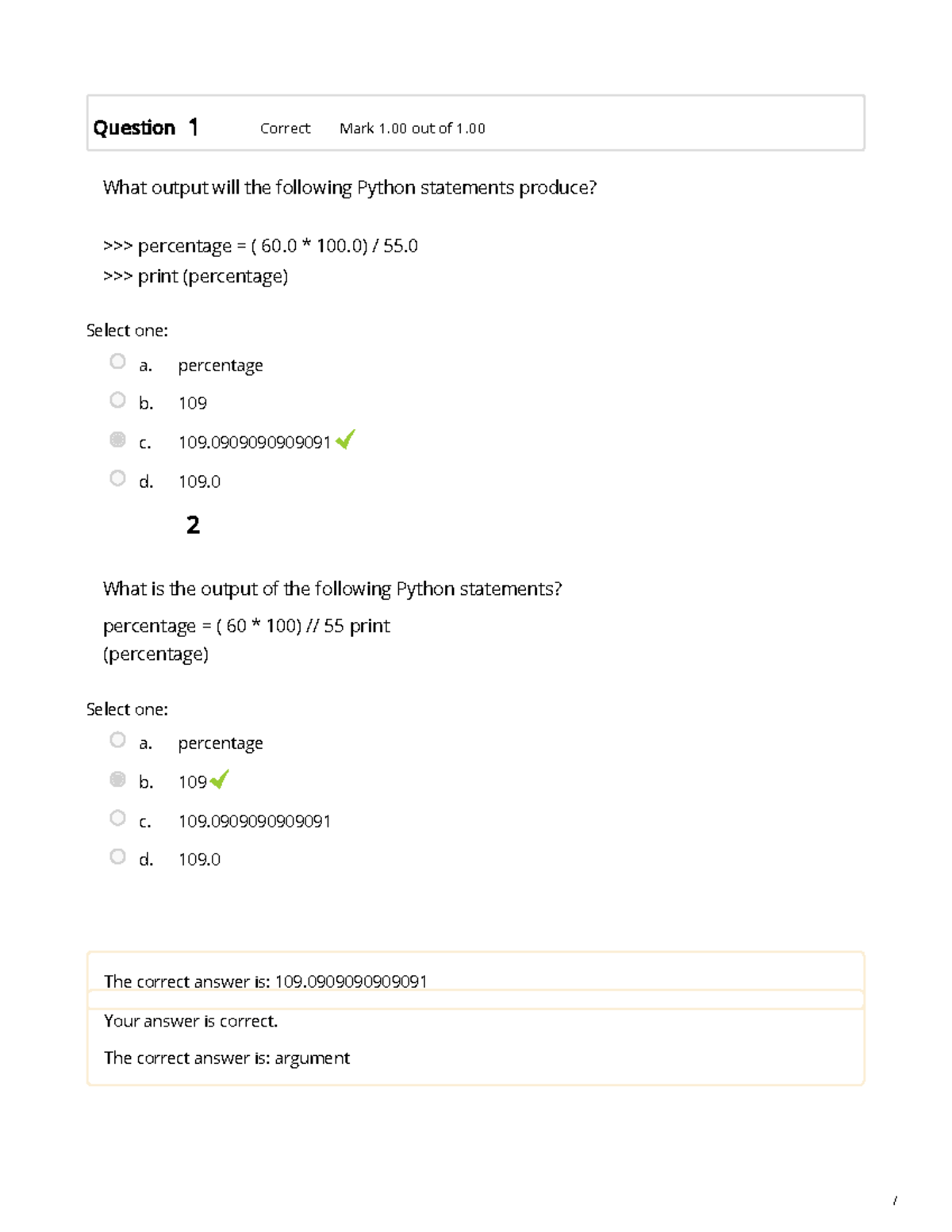 Graded Quiz Unit 3 Attempt Review - What Output Will The Following ...