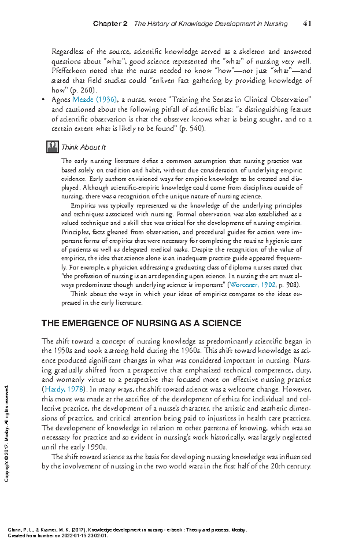 Pg 41-53 Knowledge Development in Nursing in professional practice ...