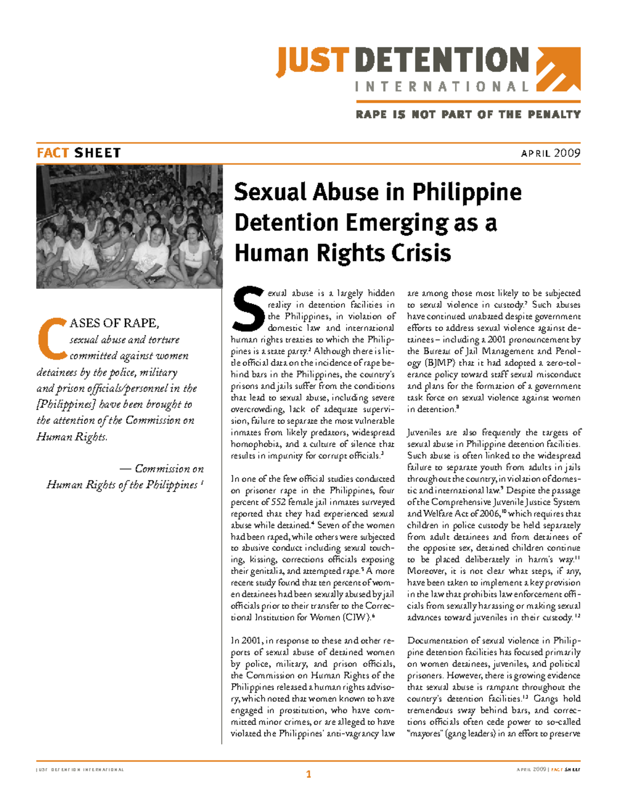 FS Sexual Abuse in Philippine Detention Emerging as a Human Rights ...