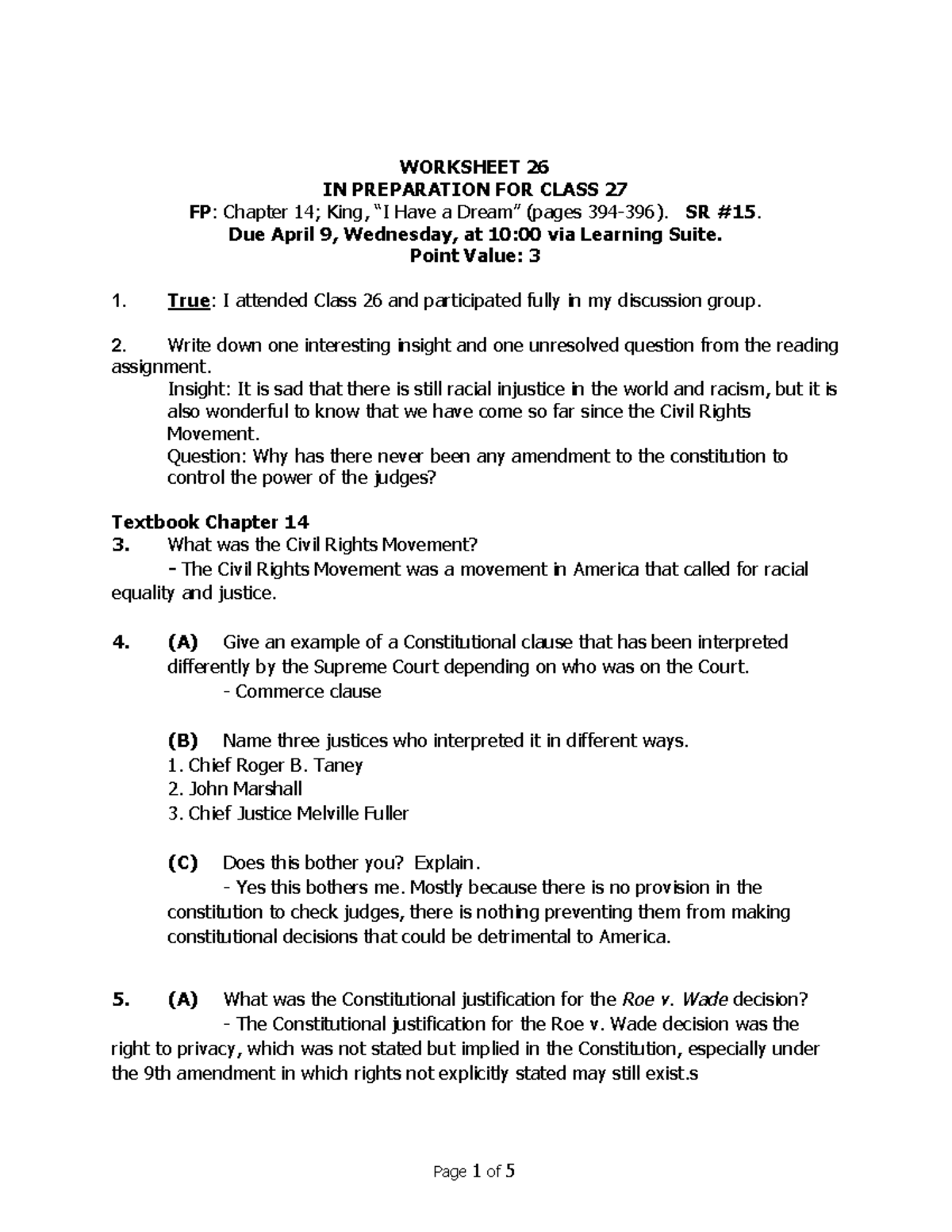 Lecture 27Worksheet - WORKSHEET 26 IN PREPARATION FOR CLASS 27 FP ...