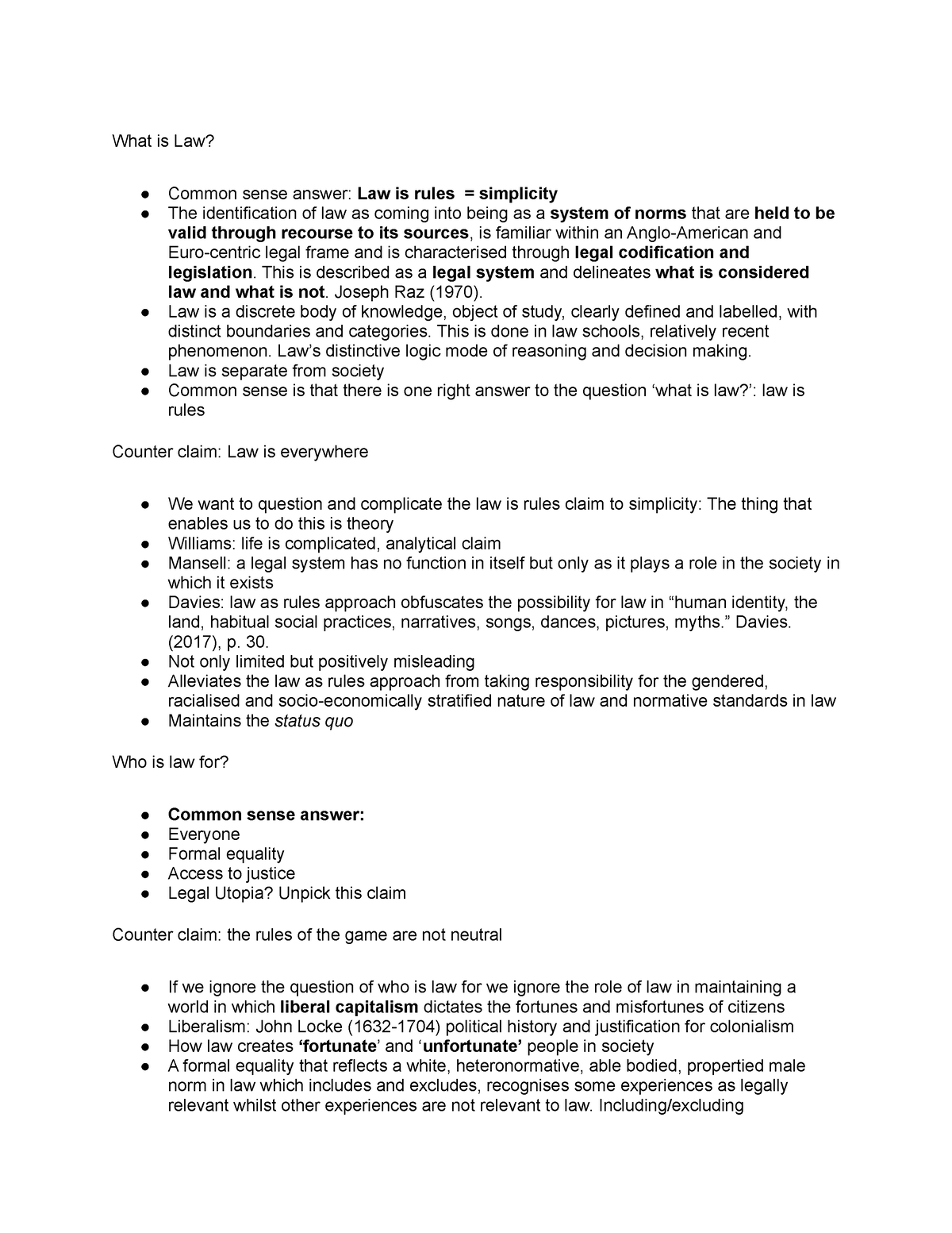 analyzing-law-unit-2-notes-what-is-law-common-sense-answer-law-is