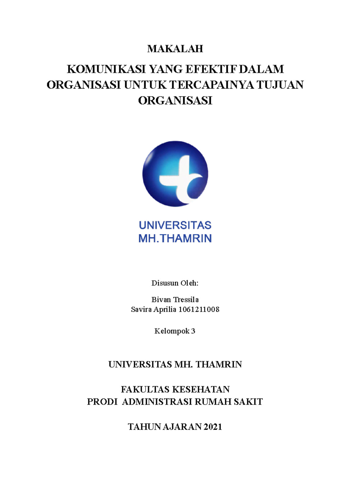 Makalah Komunikasi Yang Efektif Dalam Organsasi - MAKALAH KOMUNIKASI ...