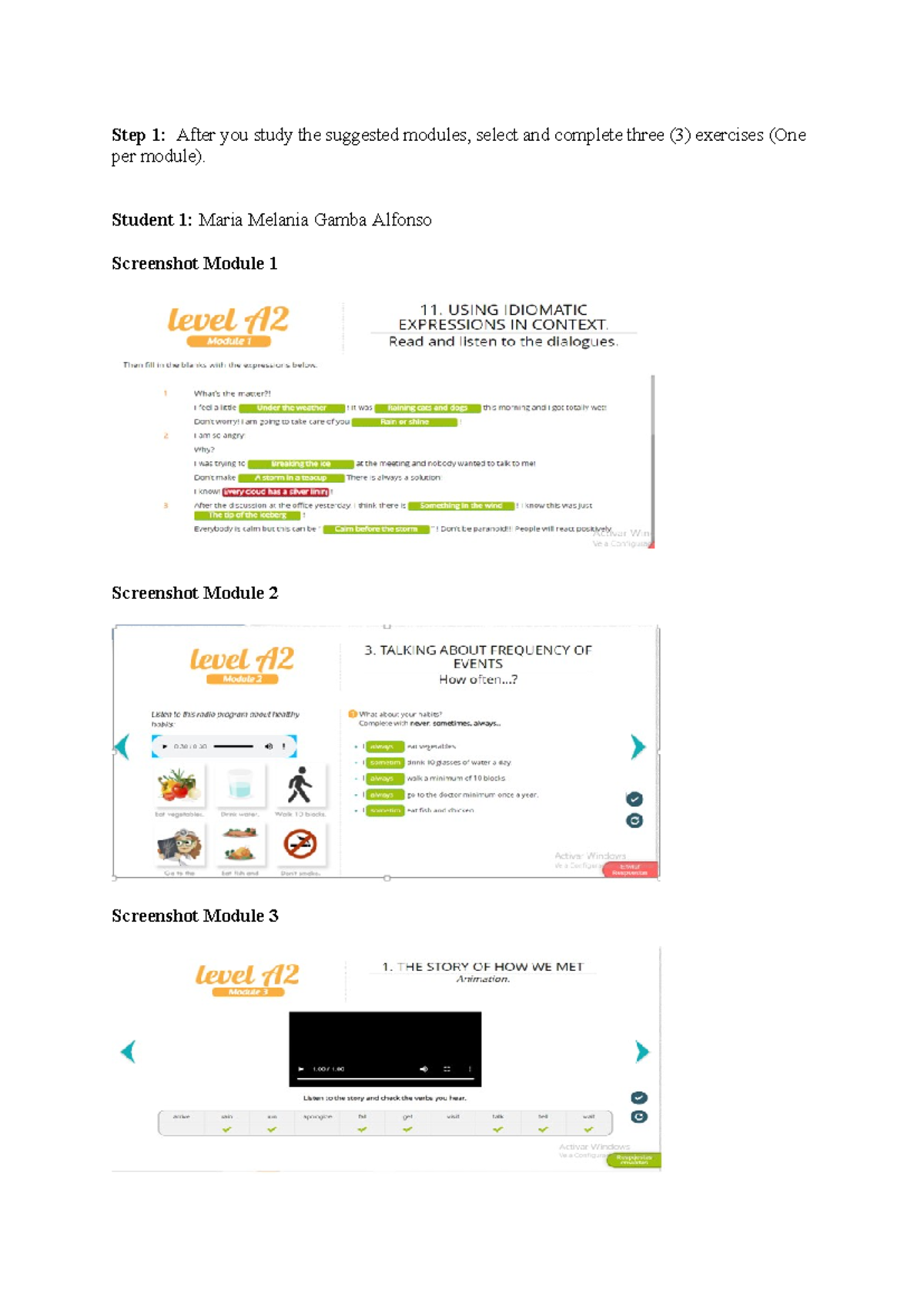 Activity 2- Writing Task - Step 1: After you study the suggested ...