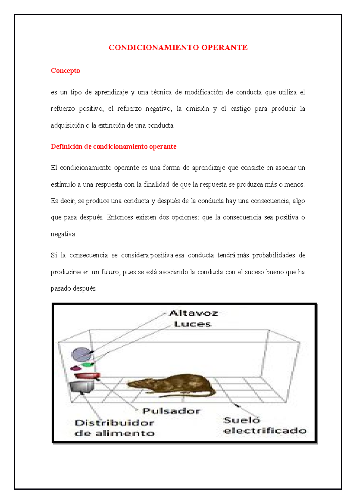 Condicionamiento Operante - CONDICIONAMIENTO OPERANTE Concepto Es Un ...