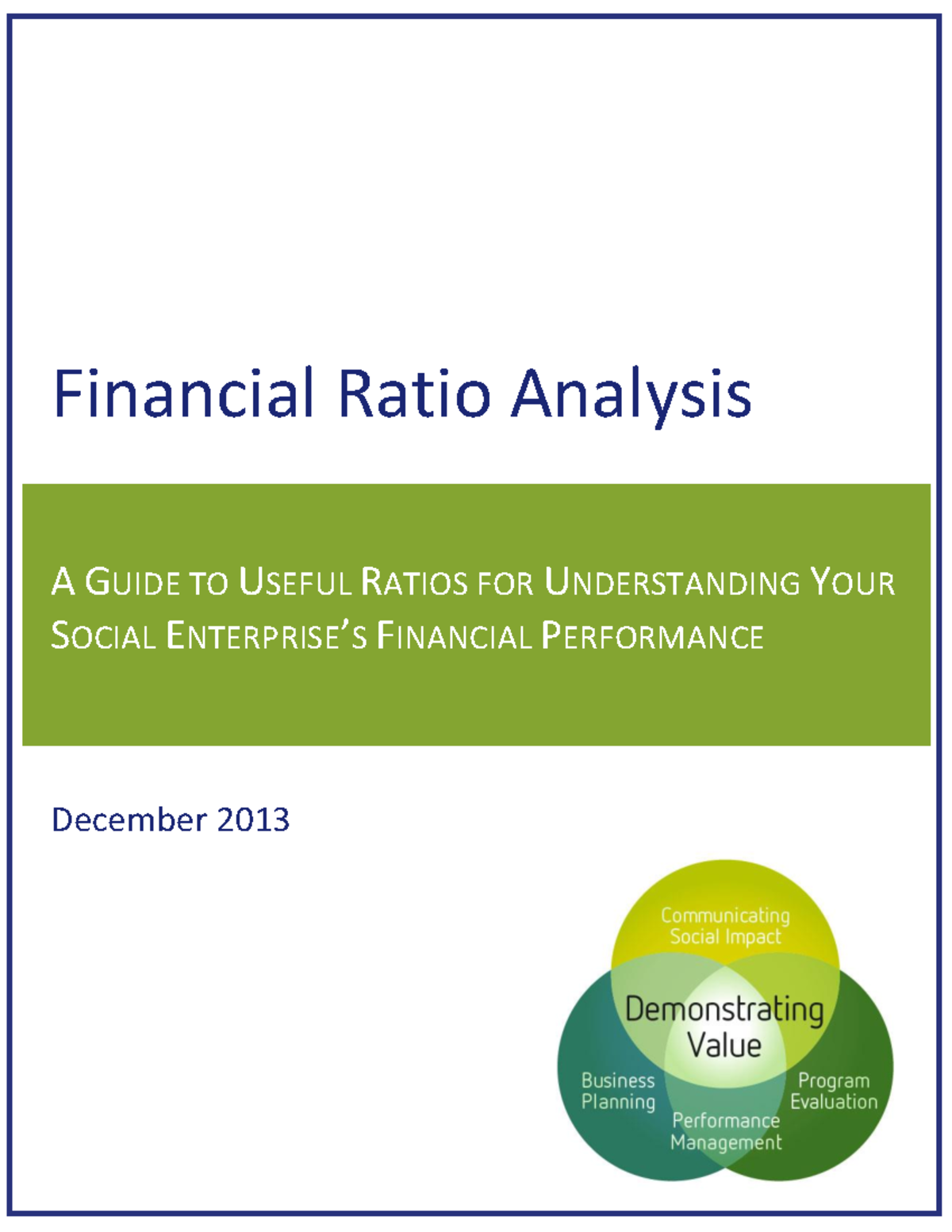 Financial Ratio Analysis - Financial Ratio Analysis December 2013 A ...
