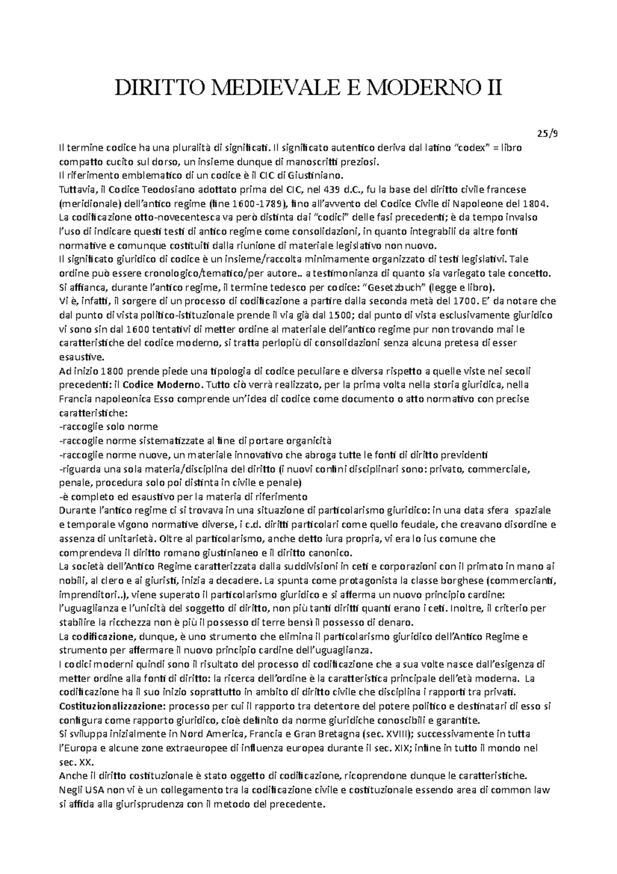 Diritto Medievale E Moderno II - DIRITTO MEDIEVALE E MODERNO II Il ...