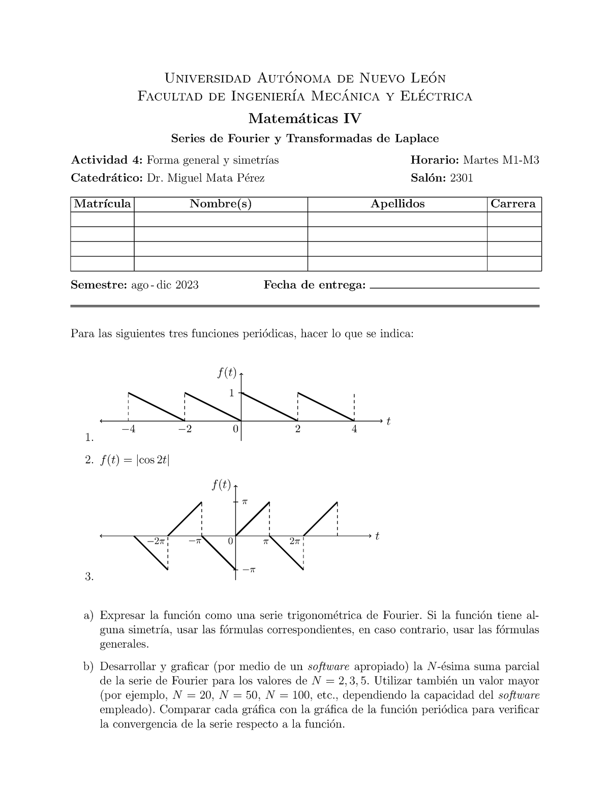 Tarea 1 - Ve Nm2nn - Universidad Aut ́onoma De Nuevo Le ́on Facultad De ...