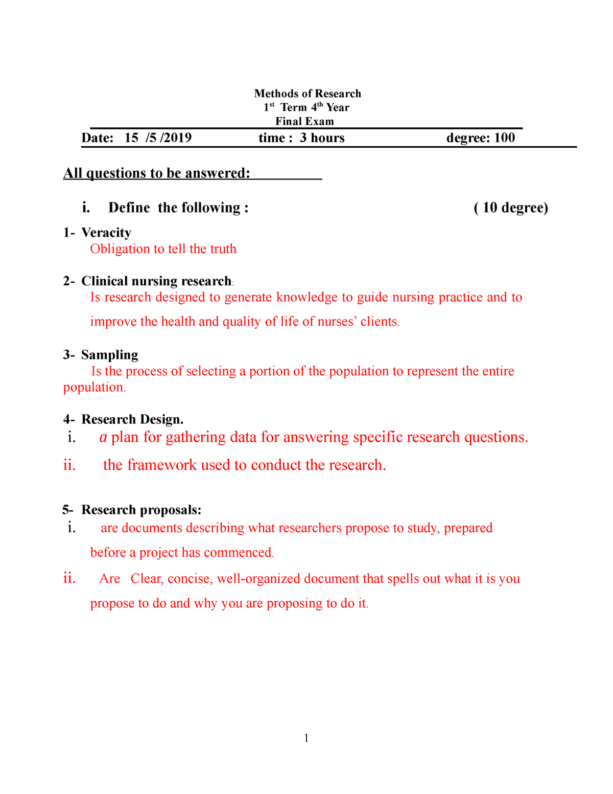 research methodology final exam questions