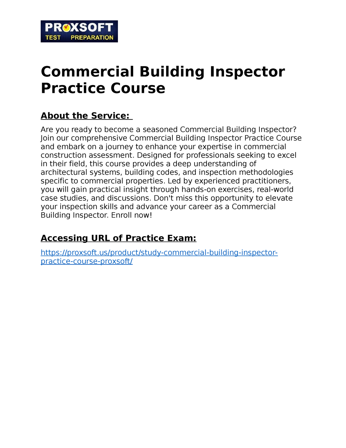 Commercial Building Inspector Practice Course - Designed For ...