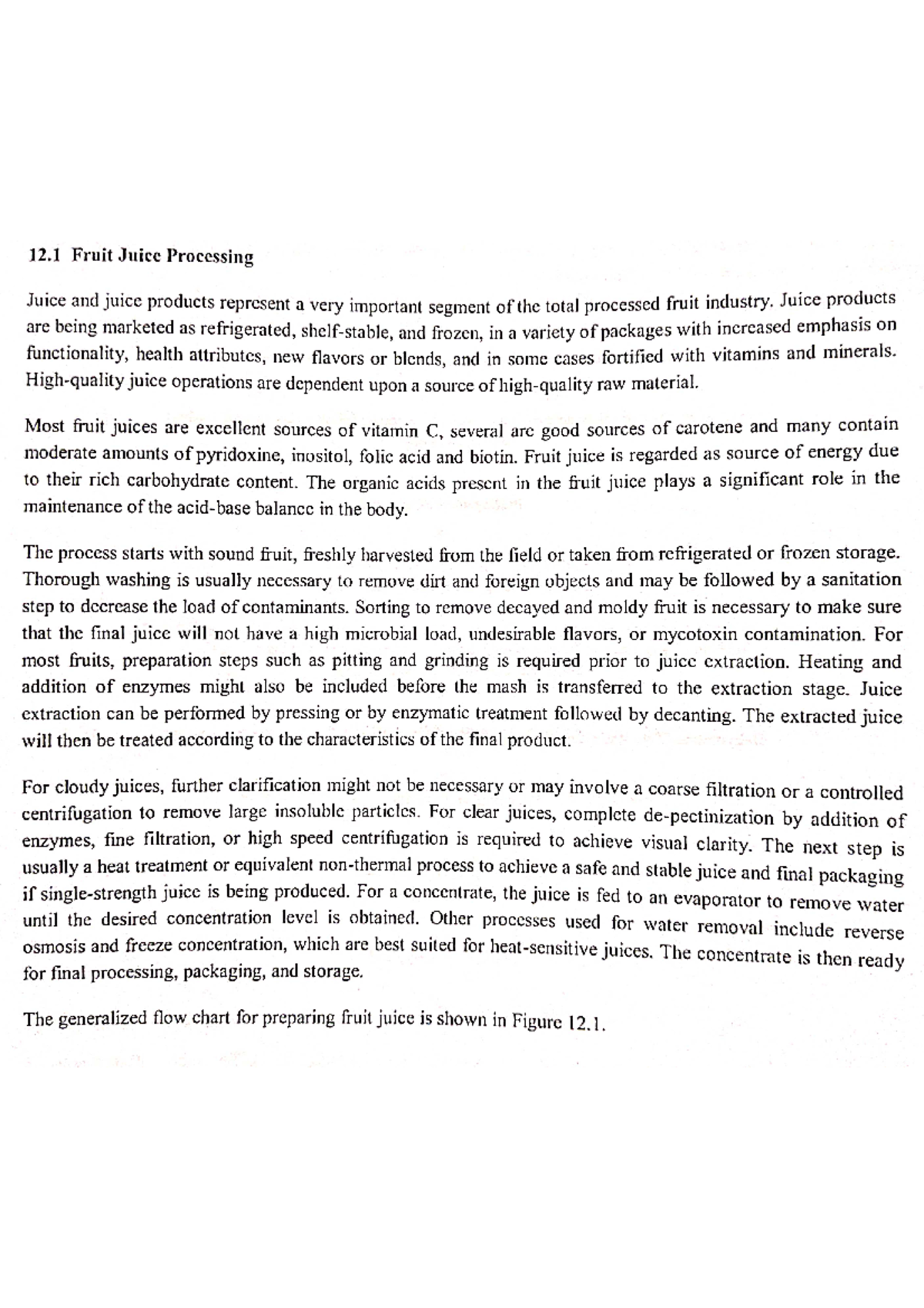 Fruit juice processing & flowchart Btech dairy technology Studocu