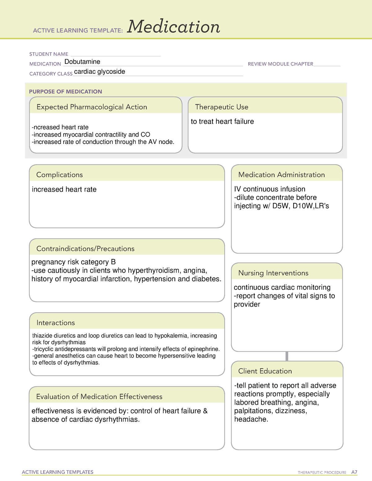 Ati Medication Template Diazepam Docx Active Learning Template