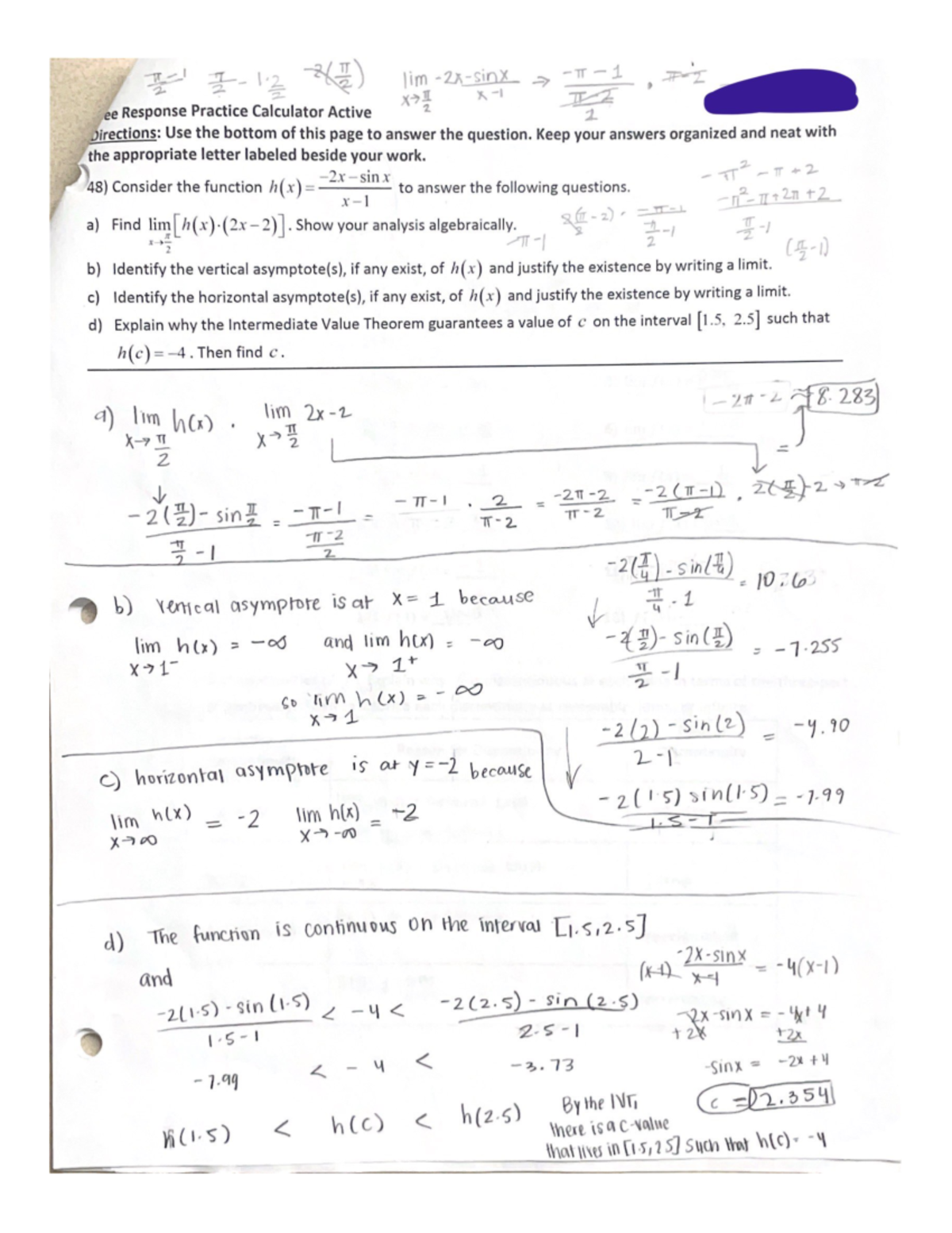 Calculus 1 Test 1 Review Part 3 - MA 1713 - Studocu