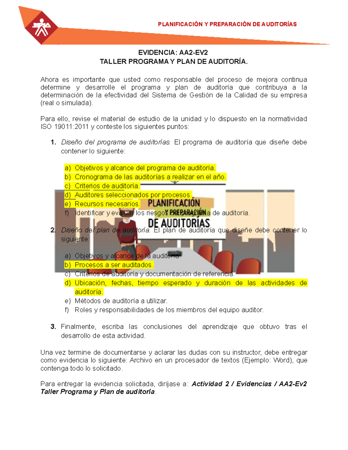 Formato Evidencia AA2 Ev2 Taller Programa y Plan de Auditoria ...