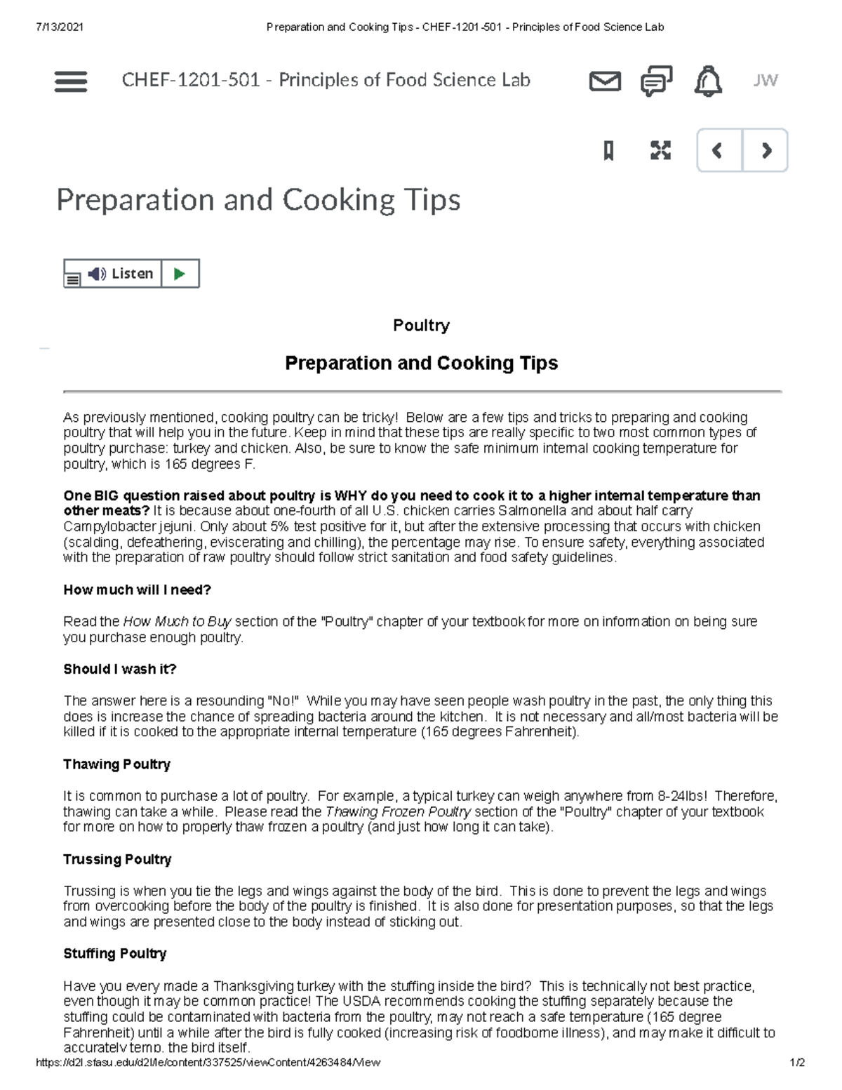 Preparation And Cooking Tips - CHEF-1201-501 - Principles Of Food ...