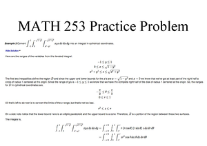 253 2020 exam A - Math 253 Multivariable calculus 2020 practice exam A ...