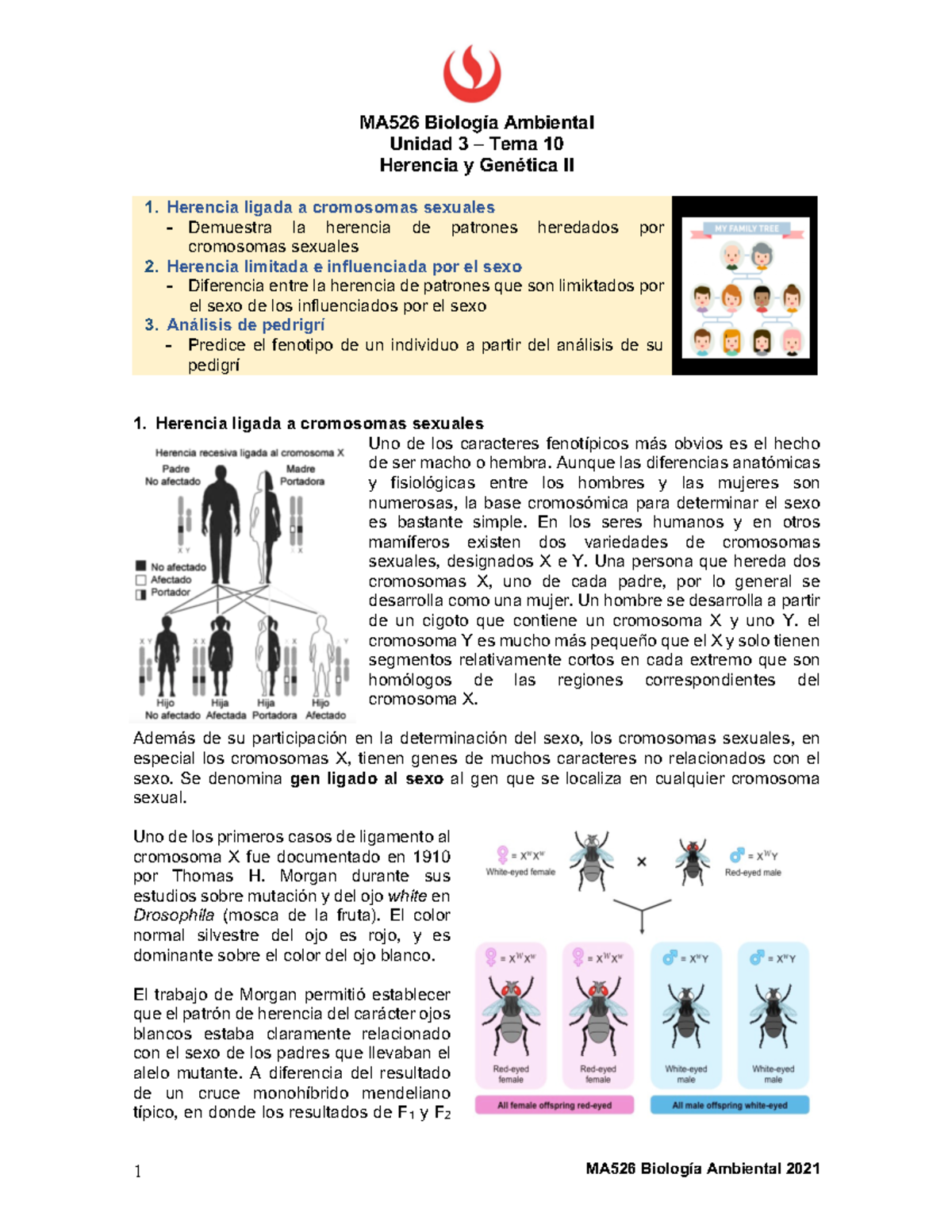 Lectura 07 Herencia Y Genética 2 - MA526 Biología Ambiental Unidad 3 ...