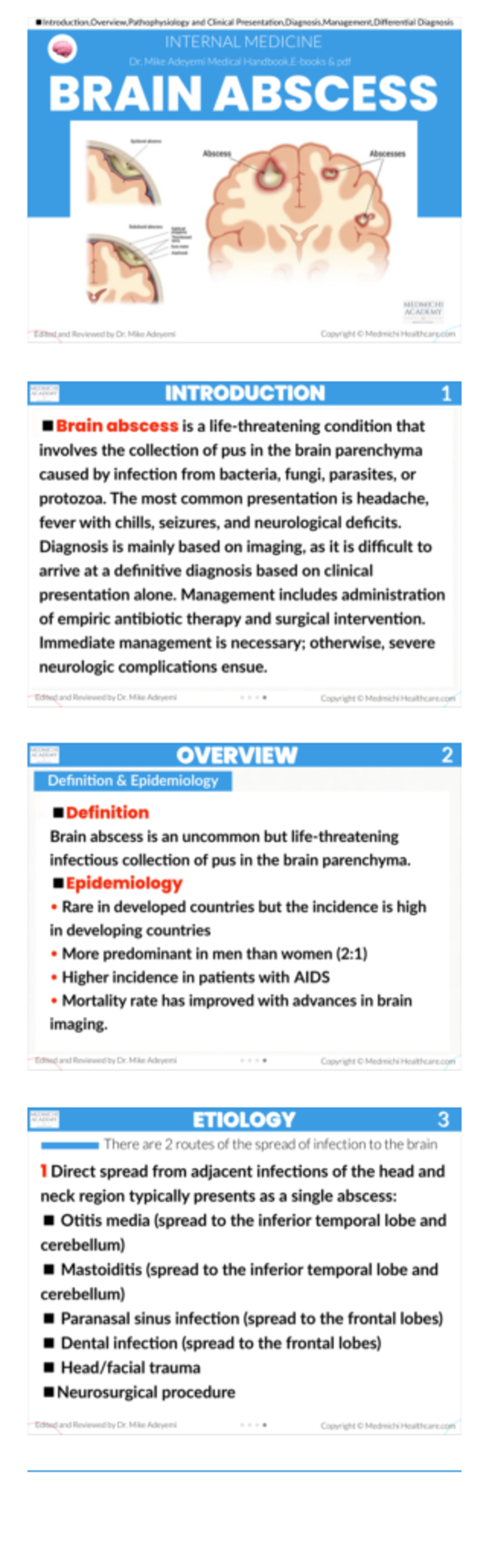 Brainabscess Brain abscess Pathology Studocu