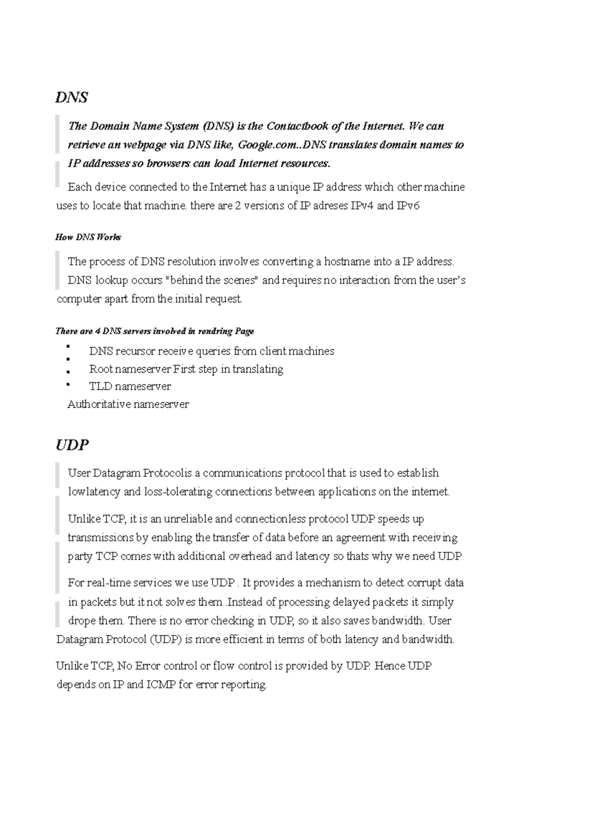 DNS - This is notes of Keywords sir told us in class - DNS The Domain ...