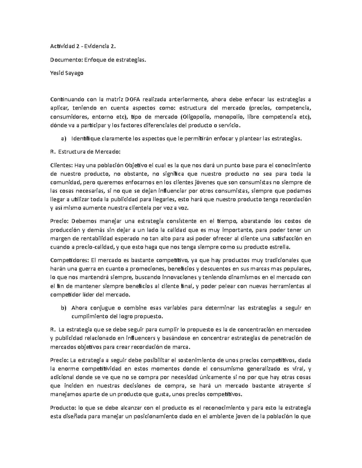 Actividad 2 Taller 2 Idea de Negocio - Actividad 2 - Evidencia 2 ...