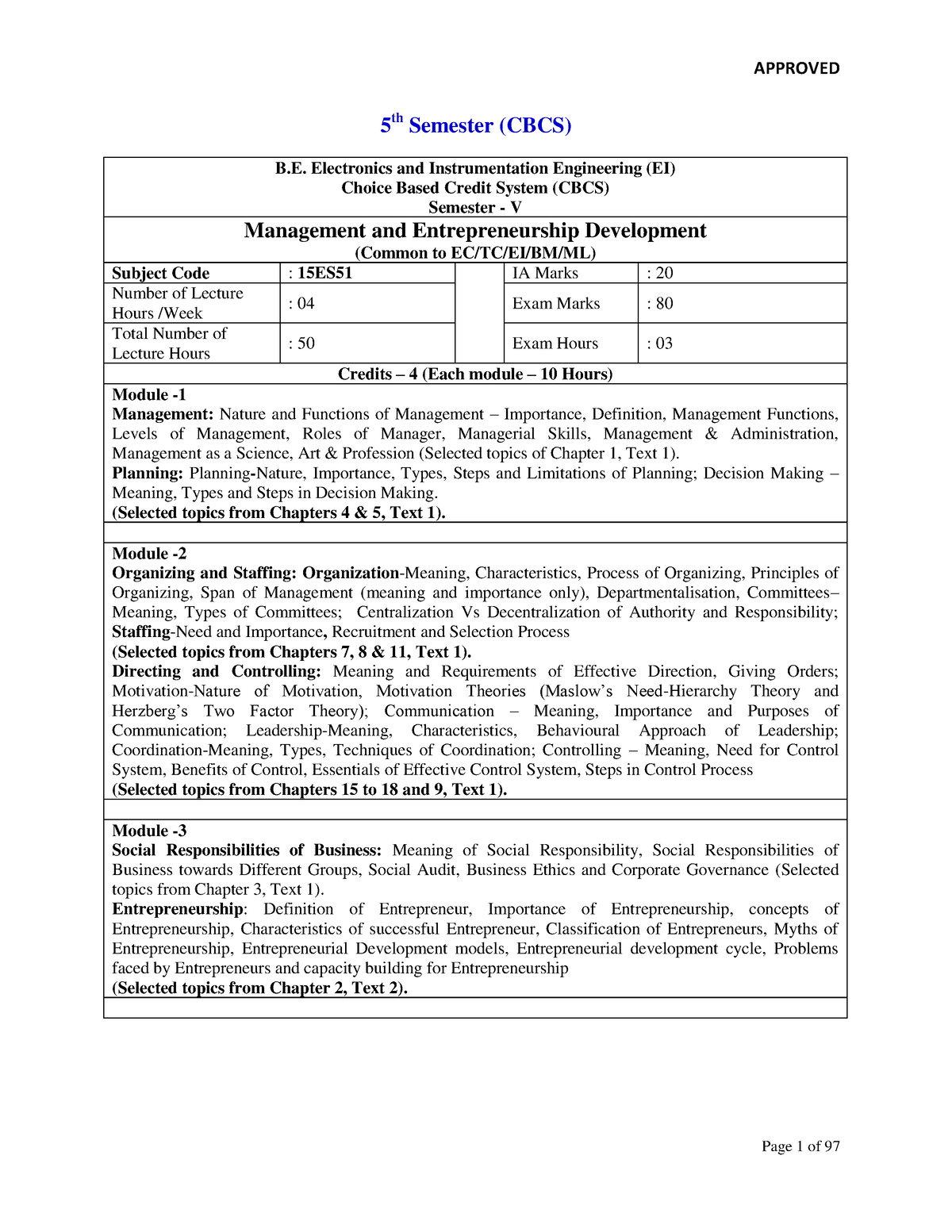 B.E. Electronics And Instrumentation Engineering Updated On 31 - 5 Th ...