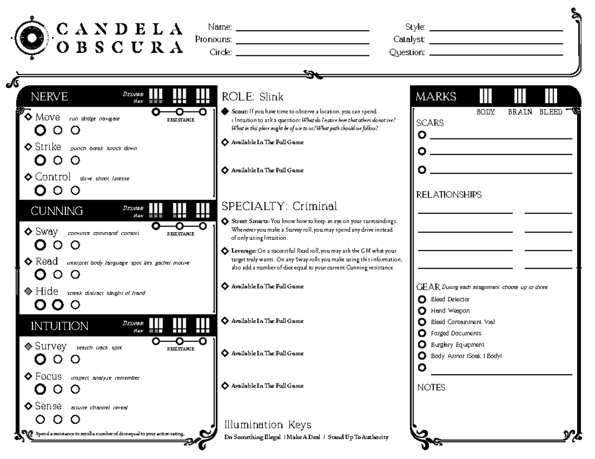 Candela Obscura Qsg Pregens May Spend A Resistance To Reroll A Number Of Dice Equal To