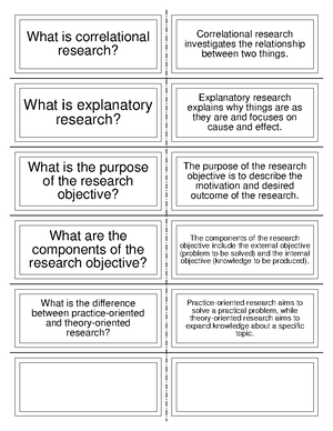 Flashcards example exam - What is the difference between study designs ...