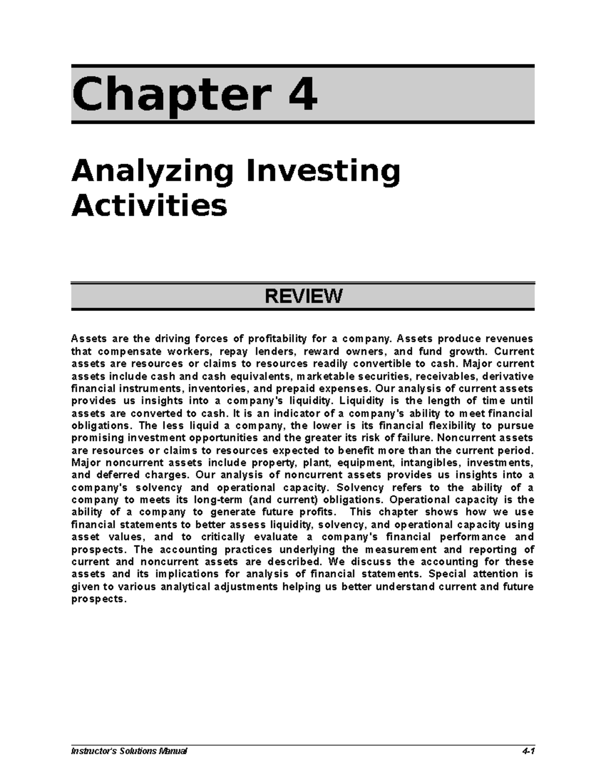 FSA 8e Ch04 SM - Fhgfb - Chapter 4 Analyzing Investing Activities ...