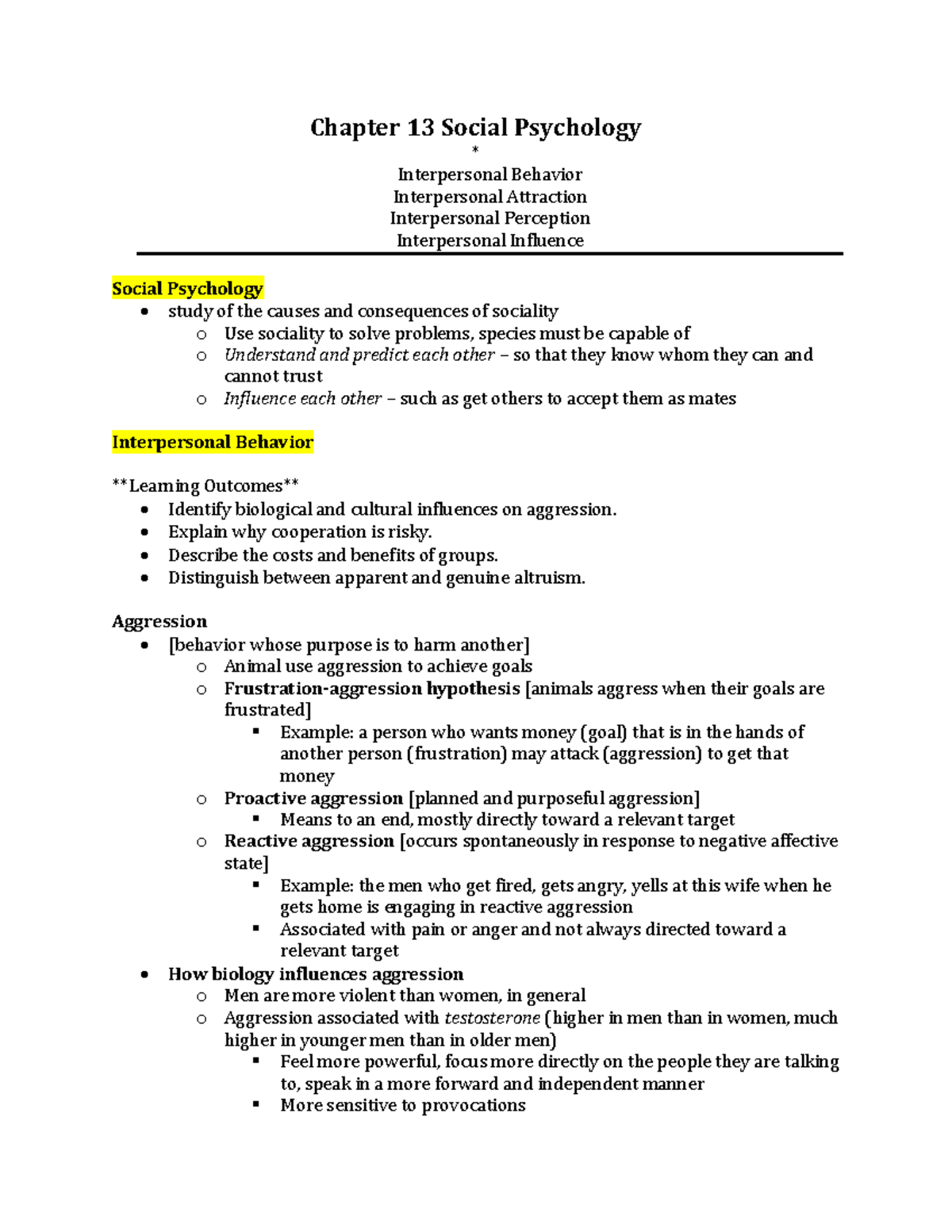 Psy Chapter 13 Social Psychology - Chapter 13 Social Psychology ...