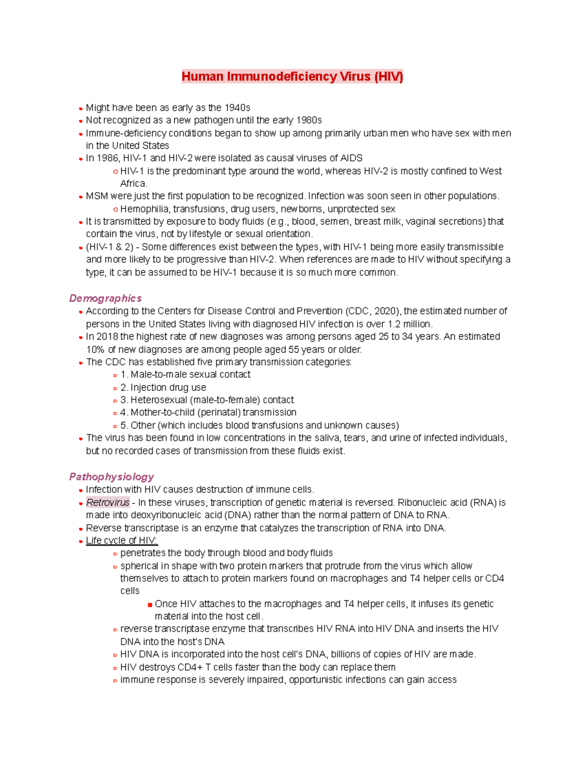 Quiz 13 - HIV (32) - MedSurg Quiz 13 notes on HIV - Human ...