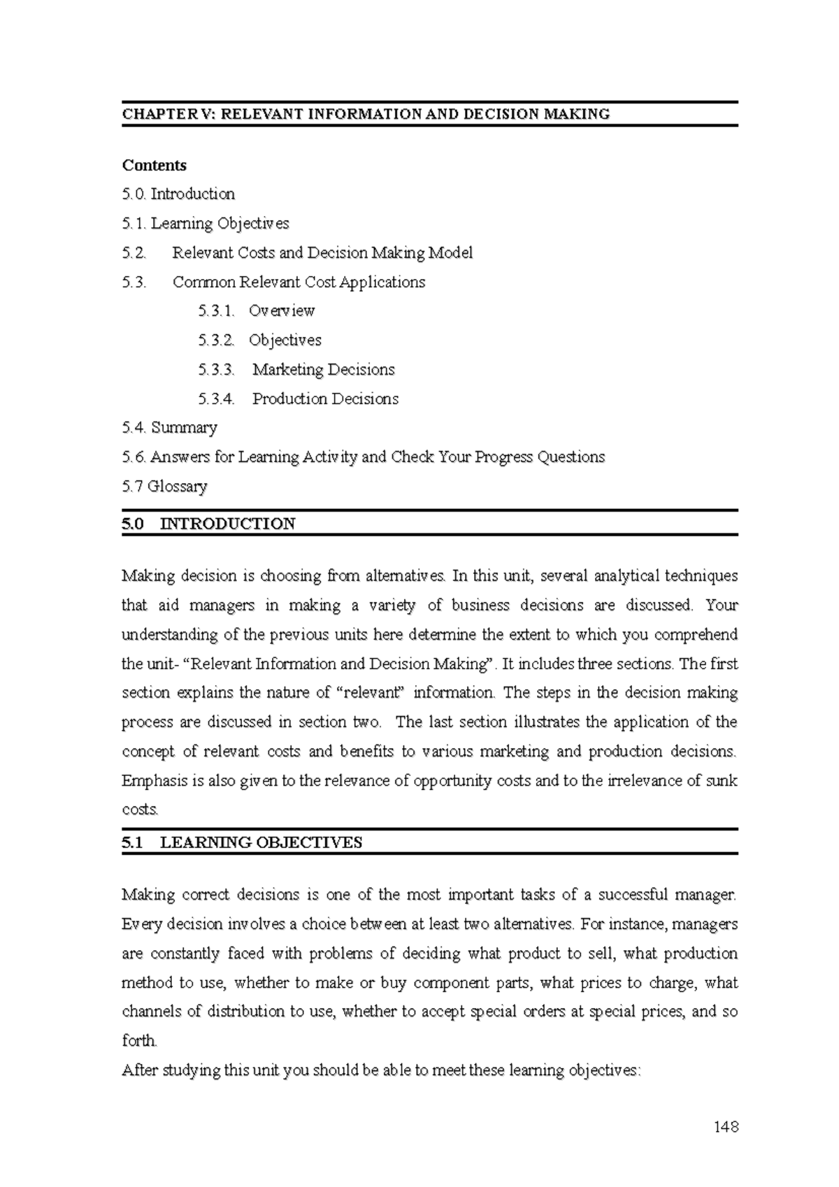Chapter V - Distance education - CHAPTER V: RELEVANT INFORMATION AND ...