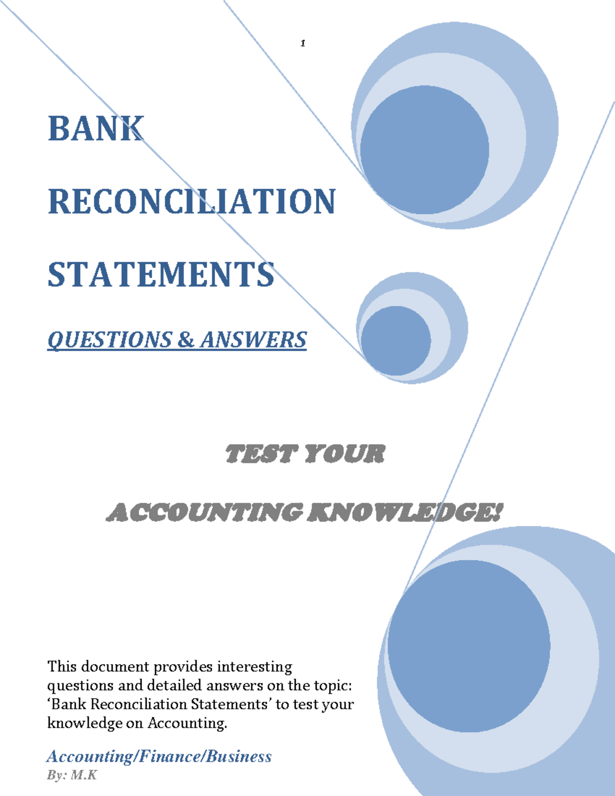 BANK Reconciliation Statements - BANK RECONCILIATION STATEMENTS ...