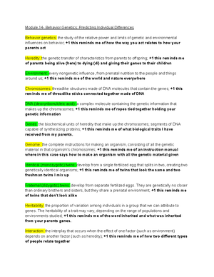 Learning/behavioral chapters 1-3 - Chapter 1: Learning to Change ...