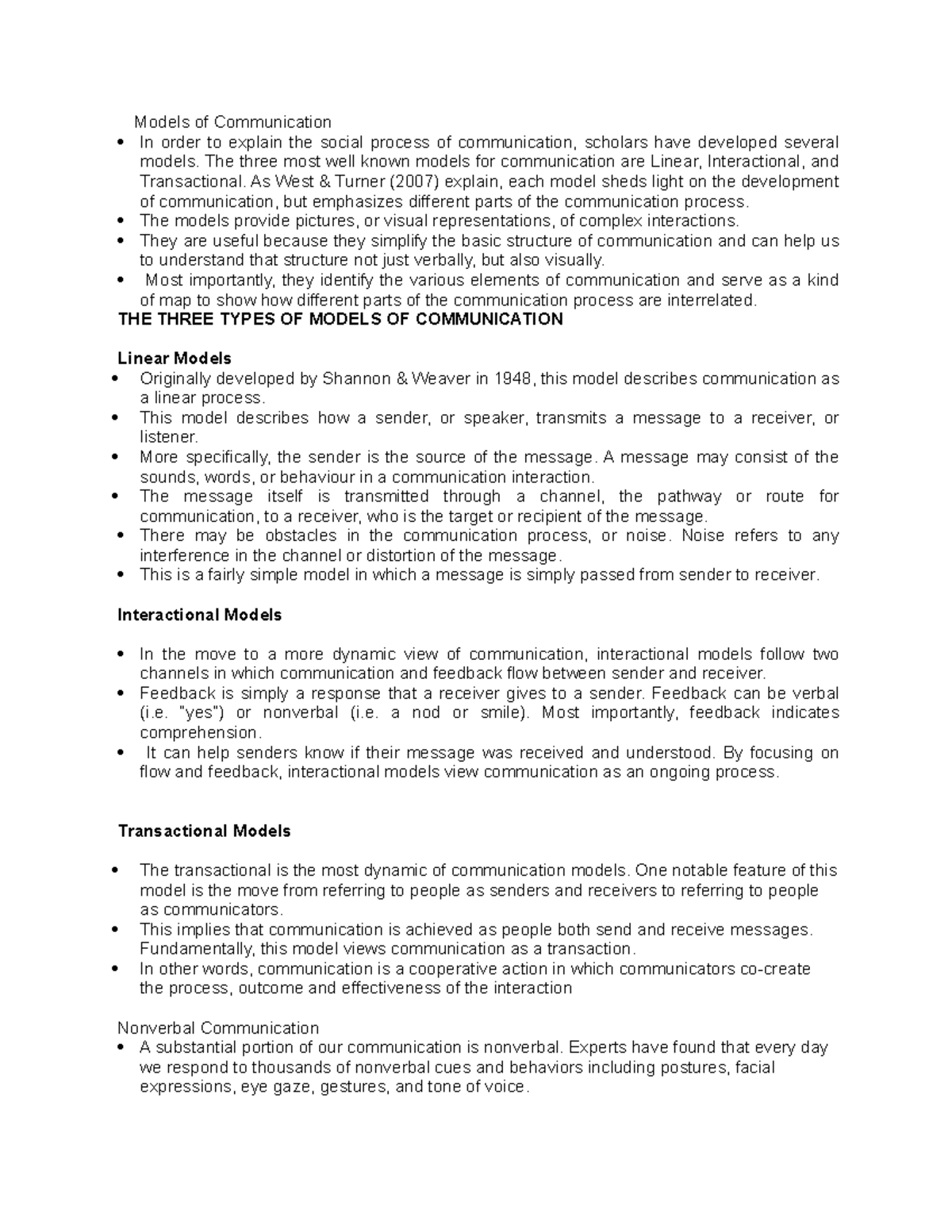 Models of Communication - The three most well known models for ...
