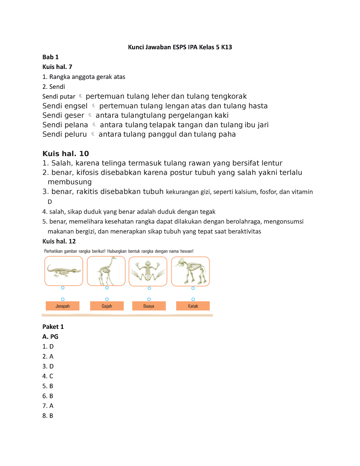 Kunci Jawaban ESPS IPA Kelas 5 K13 Revisi - Kunci Jawaban ESPS IPA ...