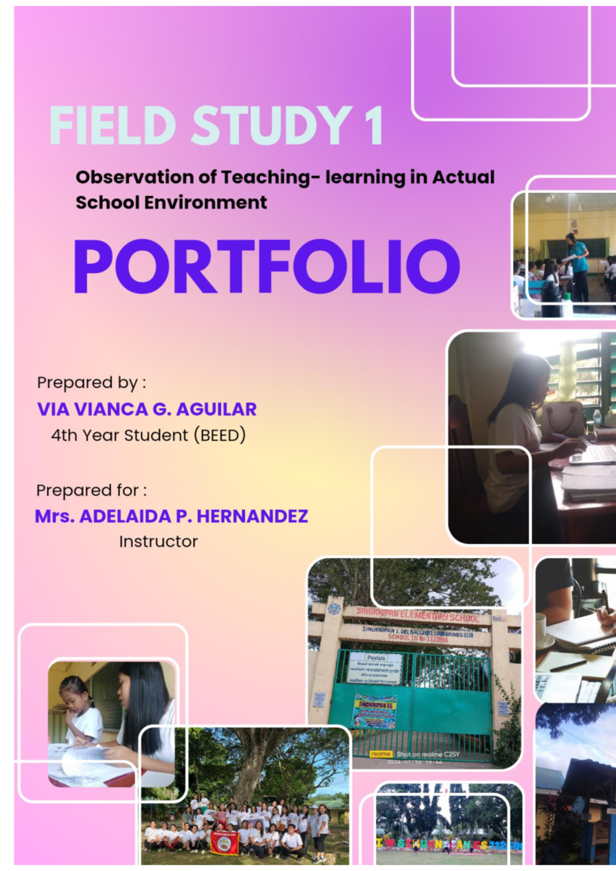 VIA FS Fortfolio - ACKNOWLEDGEMENT This portfolio is the result of our ...