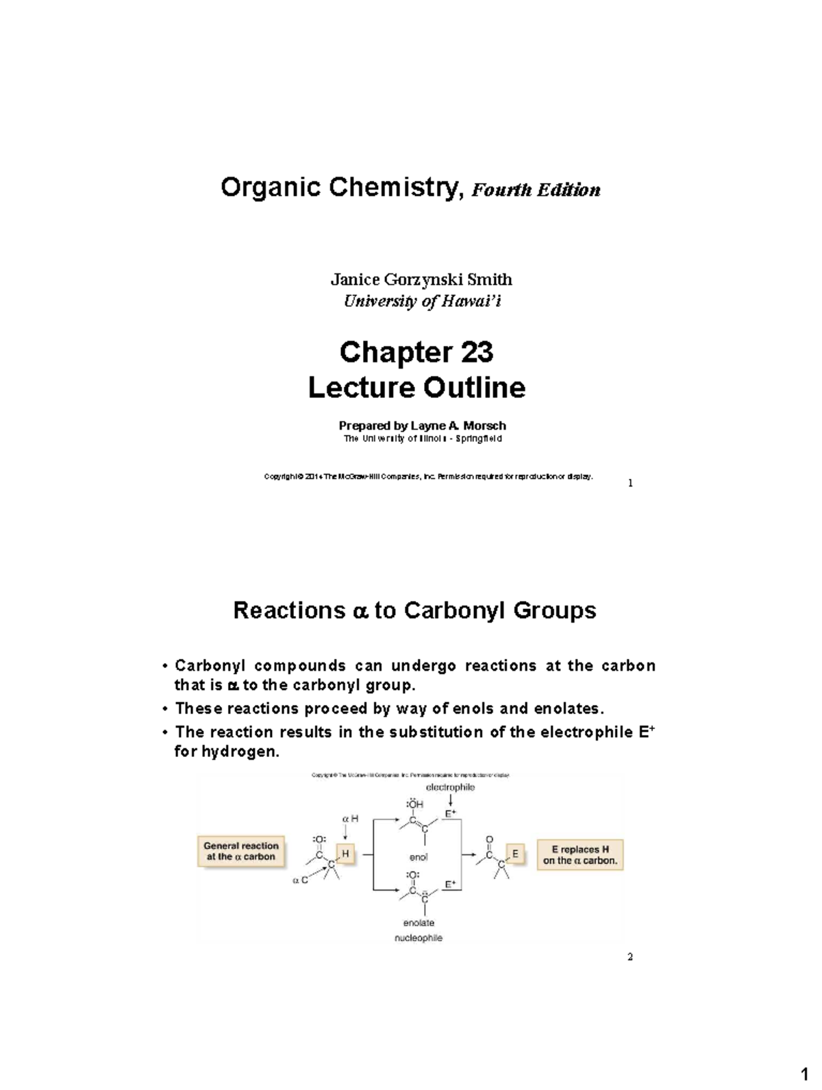 Organic Chemistry Fourth Edition Chapter 1 Organic Chemistry, Fourth