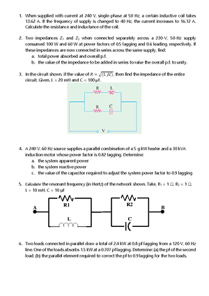 Magnetic Circuits Practice Problems - Unit 02. Magnetic Circuits ...